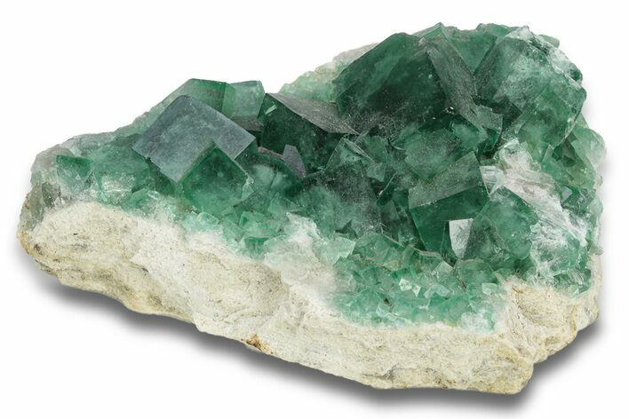 Green, Fluorescent, Cubic Fluorite Crystals - Madagascar #249308